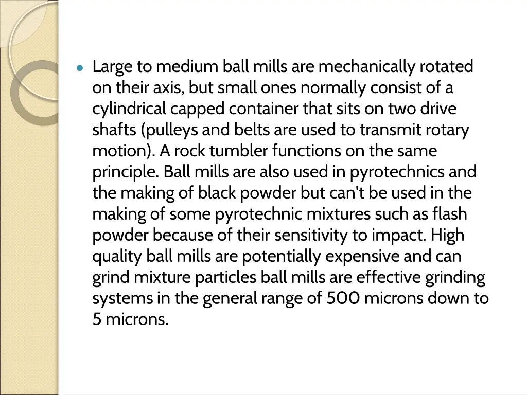 large to medium ball mills are mechanically