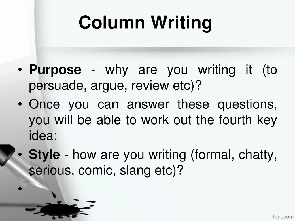 column writing 2