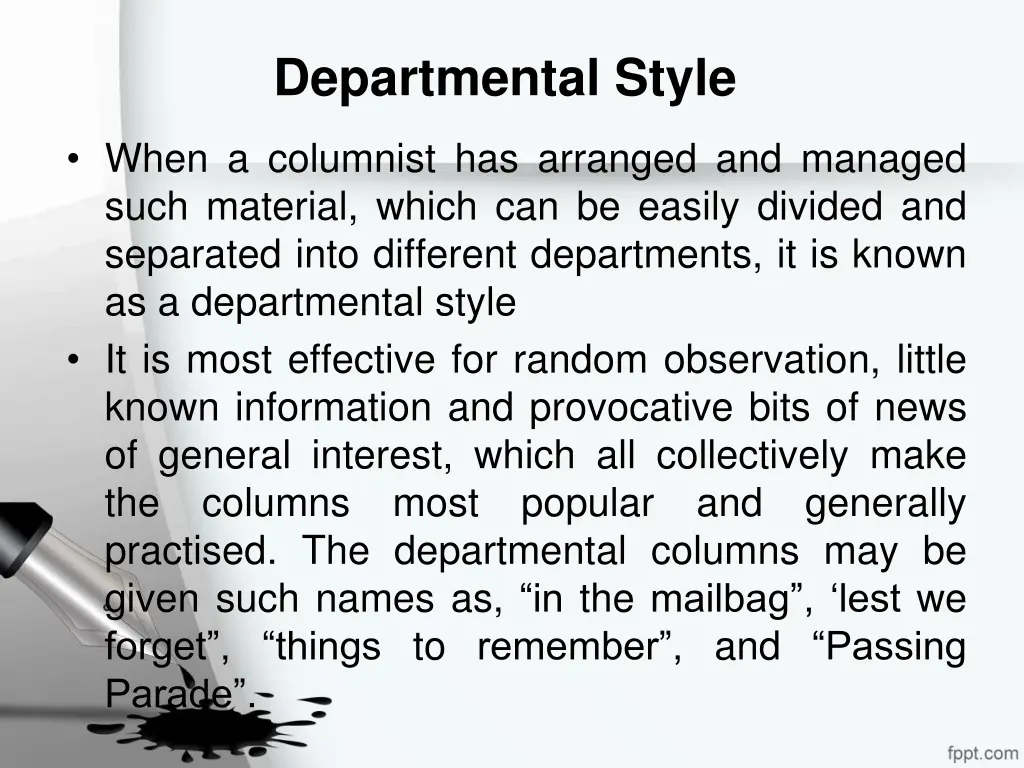 departmental style