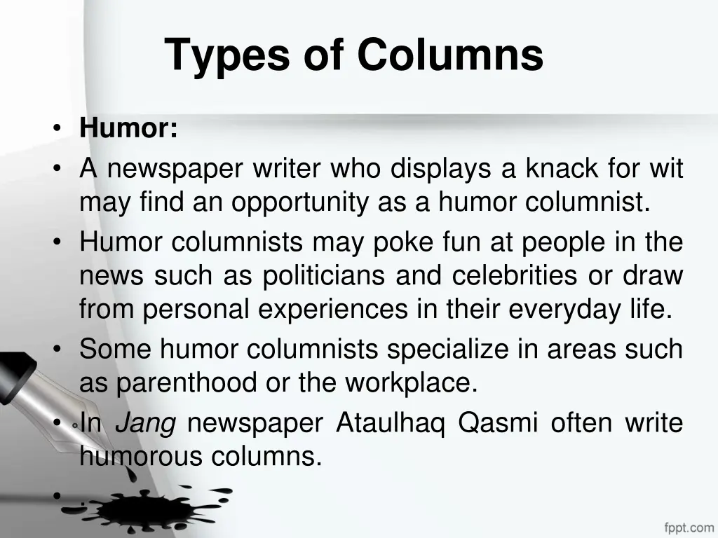 types of columns 4