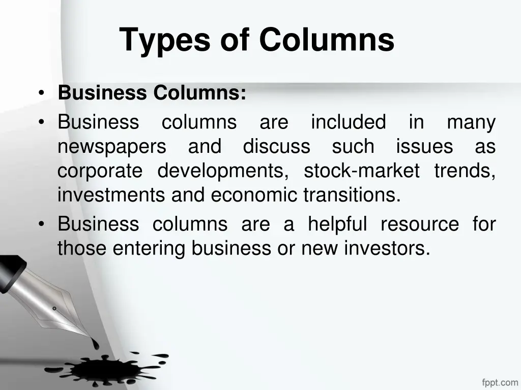 types of columns 7