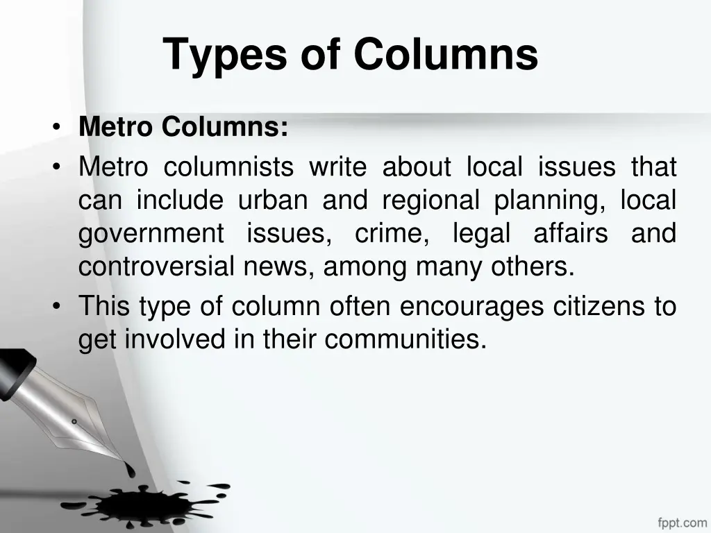 types of columns 8