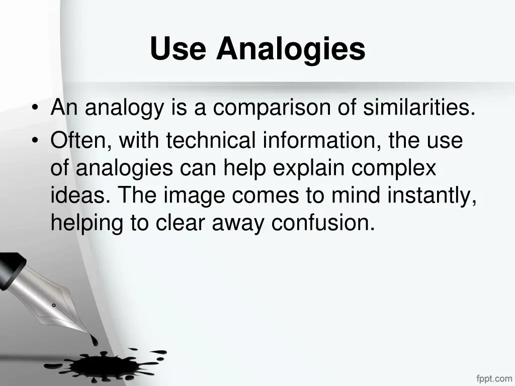 use analogies