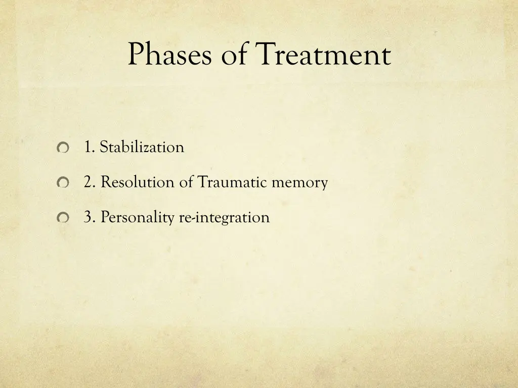 phases of treatment