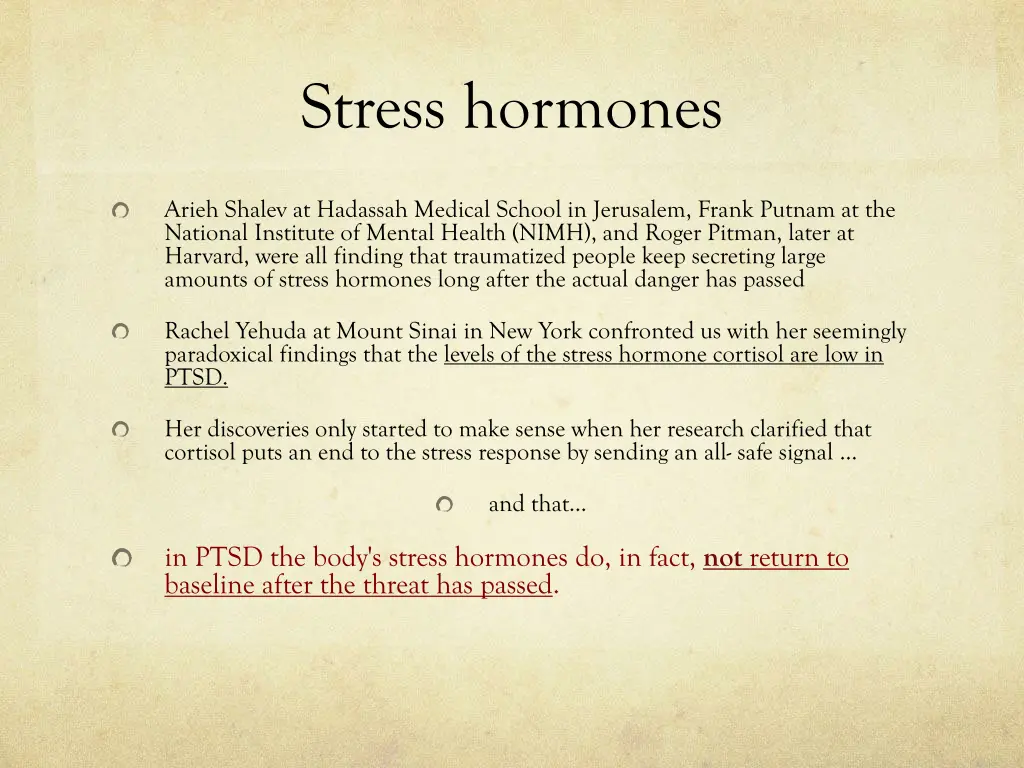 stress hormones