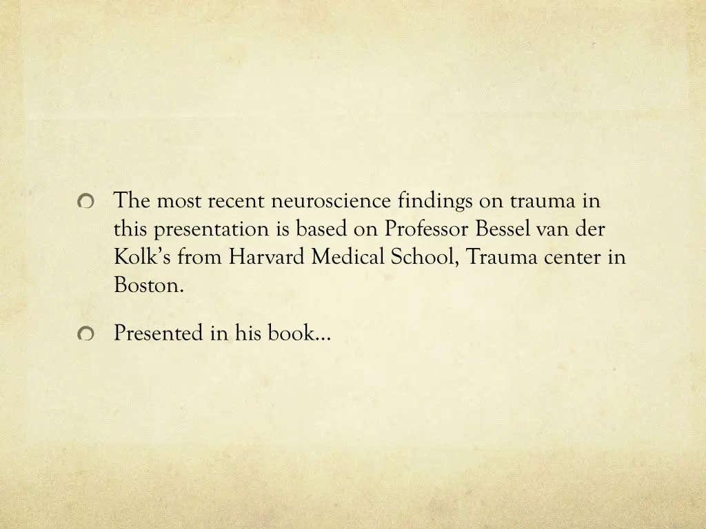 the most recent neuroscience findings on trauma