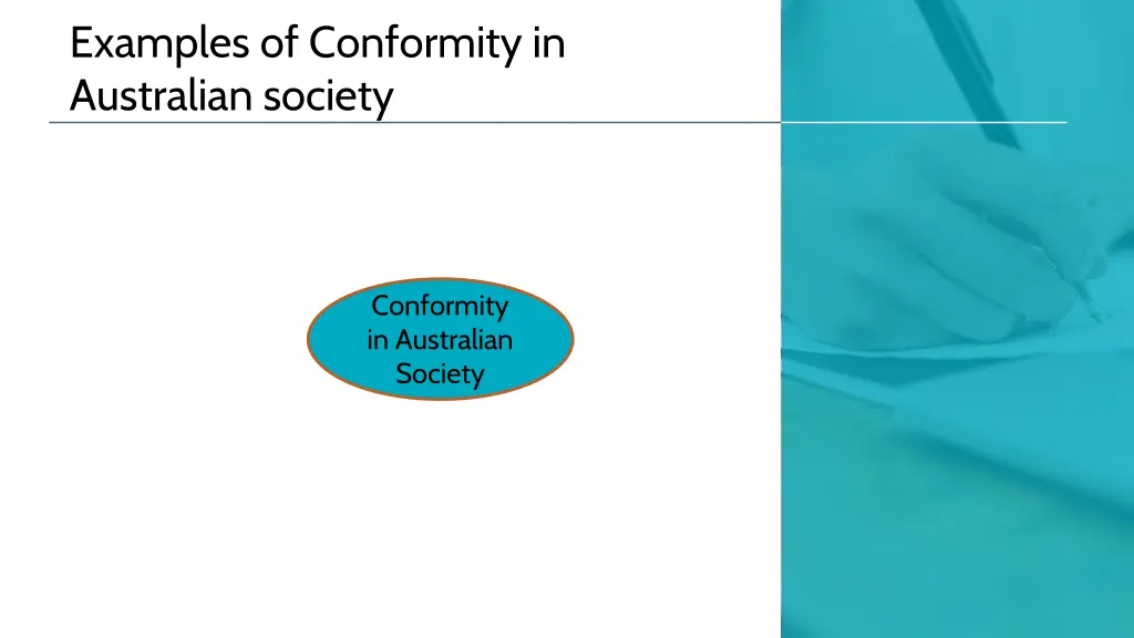 examples of conformity in australian society