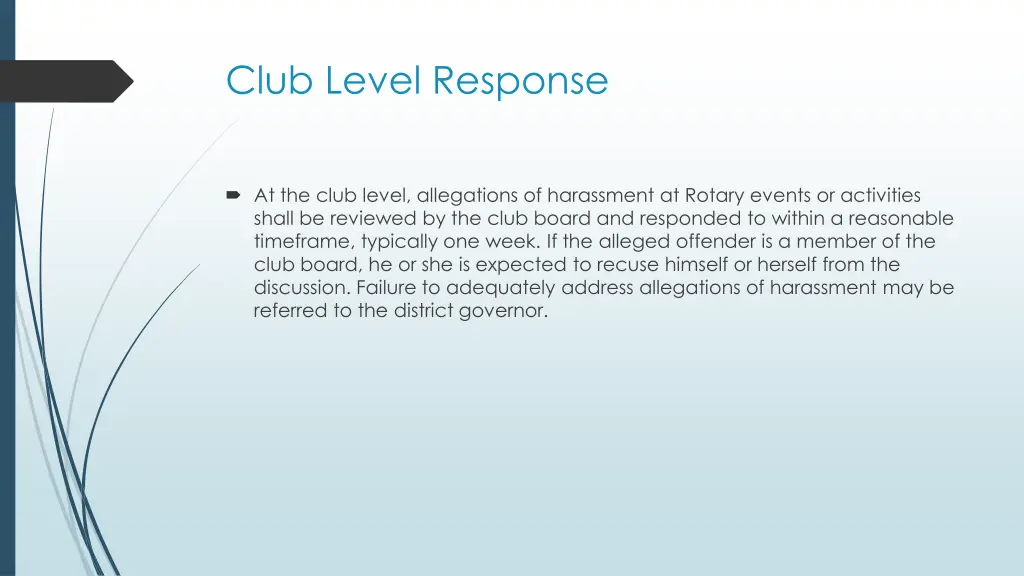 club level response