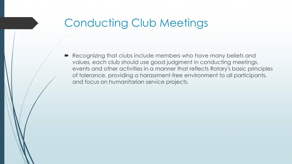 conducting club meetings