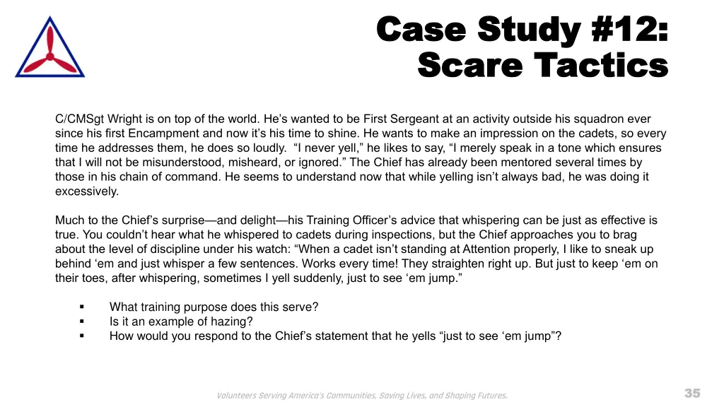 case study 12 case study 12 scare tactics scare