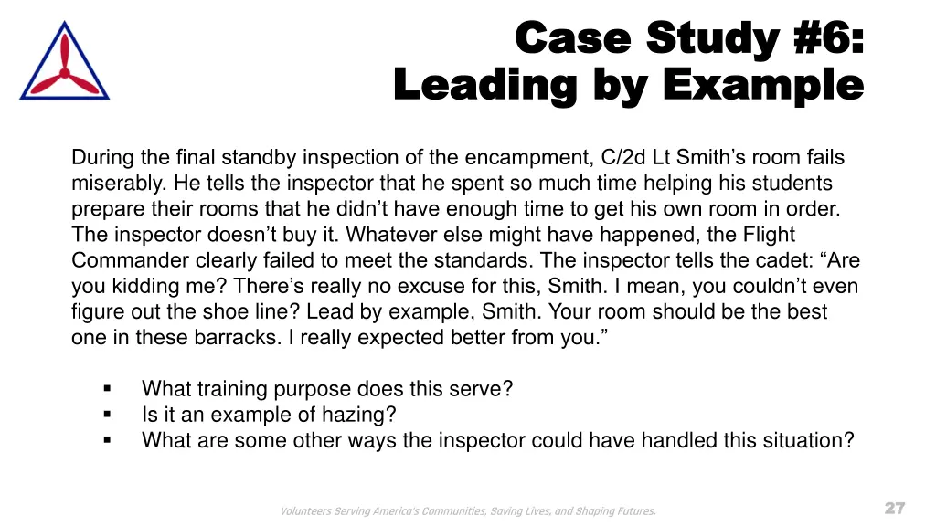 case study 6 case study 6 leading by example