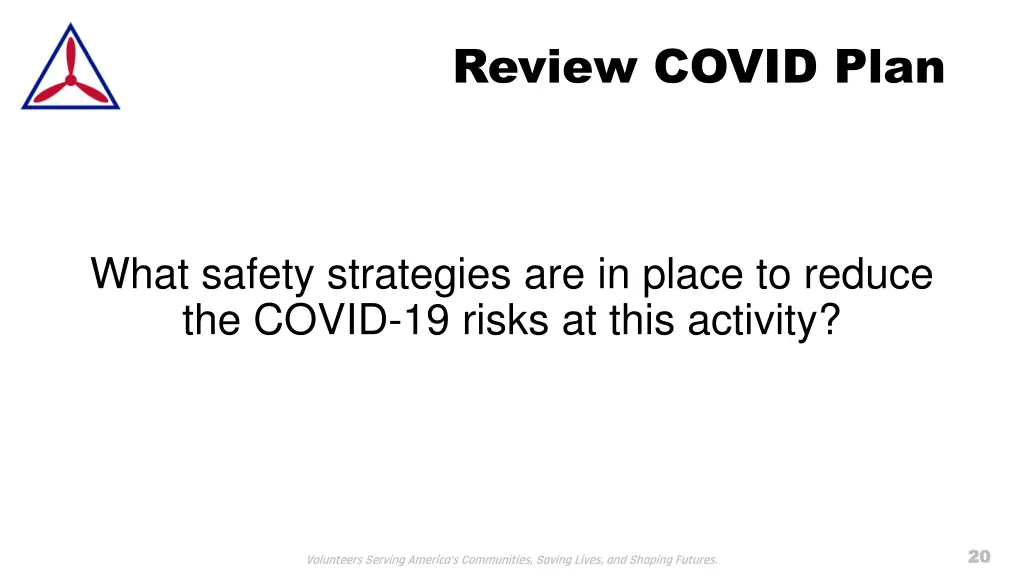 review covid plan