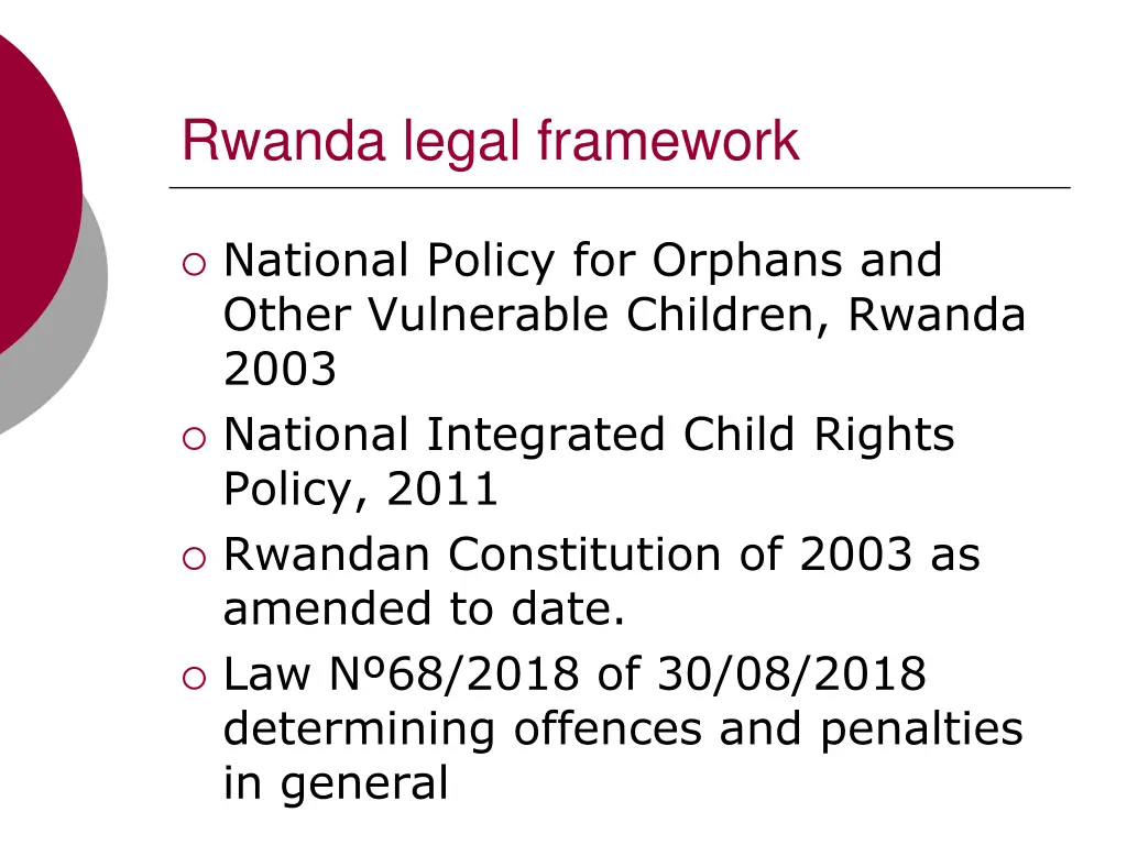 rwanda legal framework