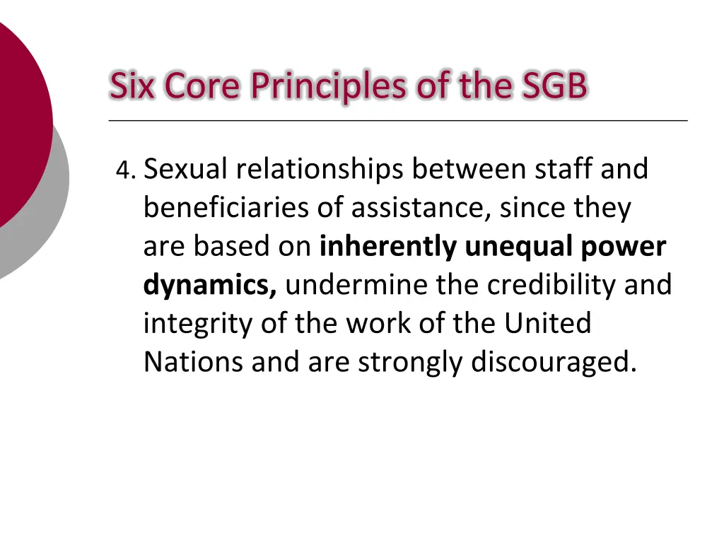 six core principles of the sgb 2