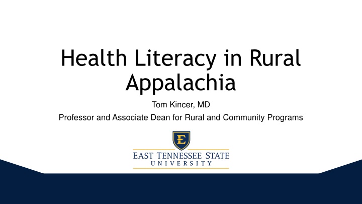 health literacy in rural appalachia