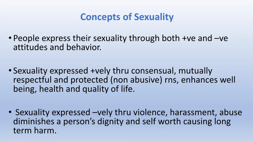 concepts of sexuality