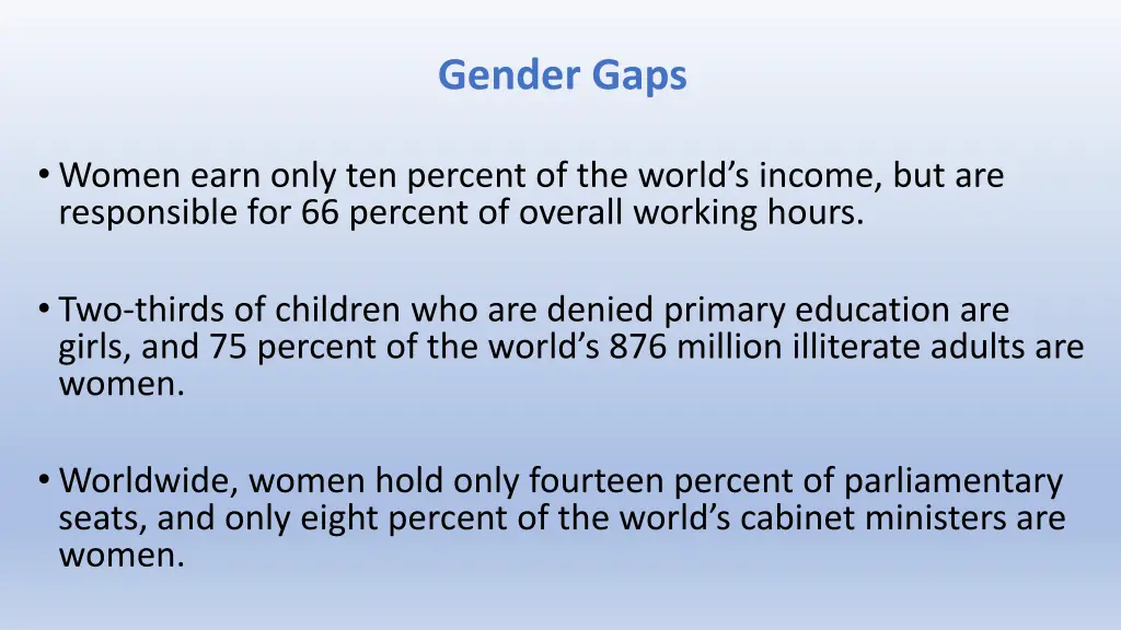 gender gaps