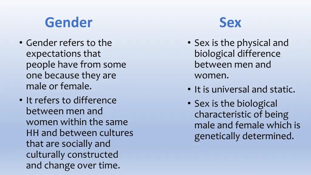 gender sex