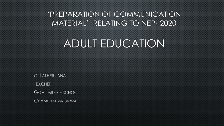 preparation of communication material relating