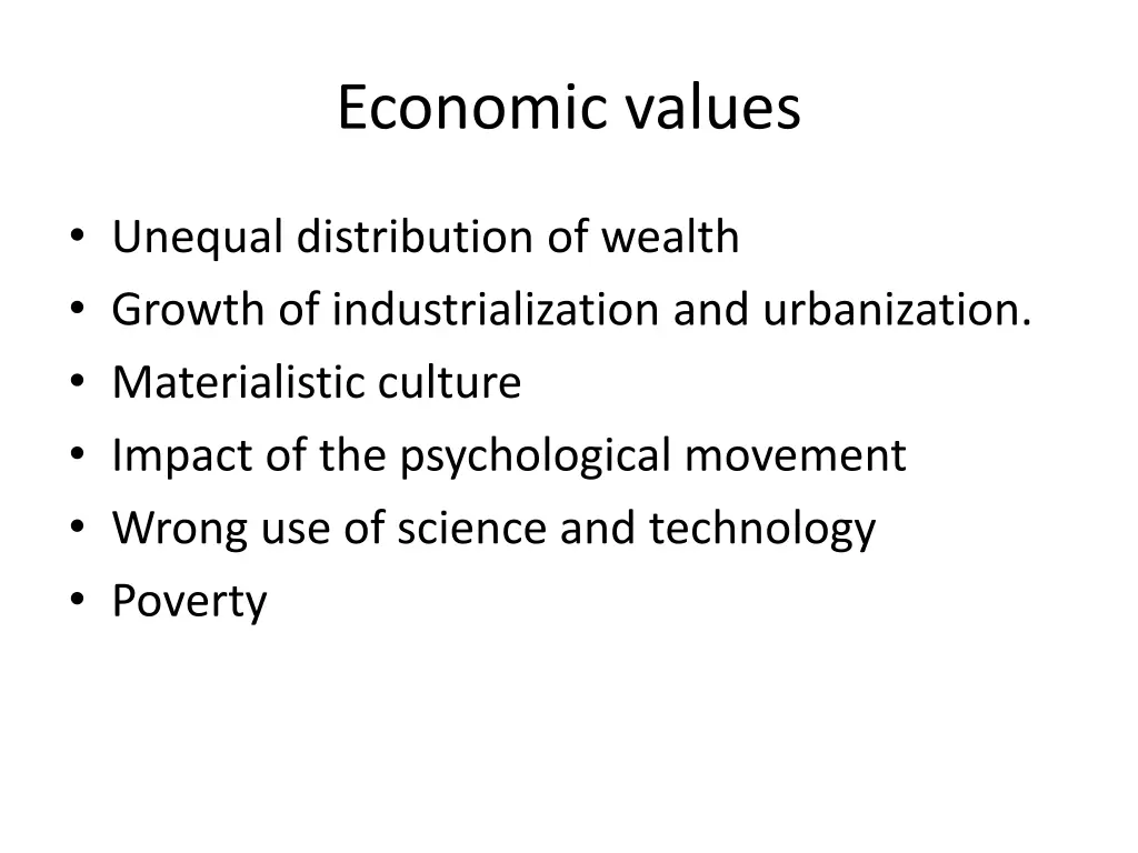 economic values