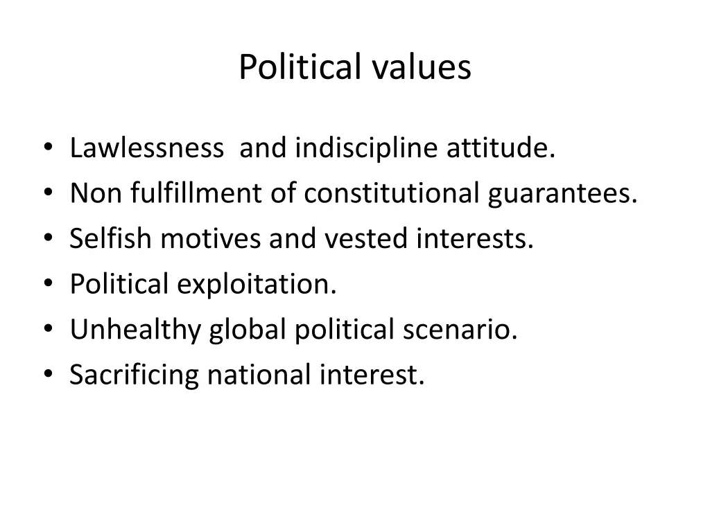 political values