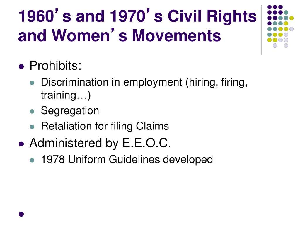 1960 s and 1970 s civil rights and women