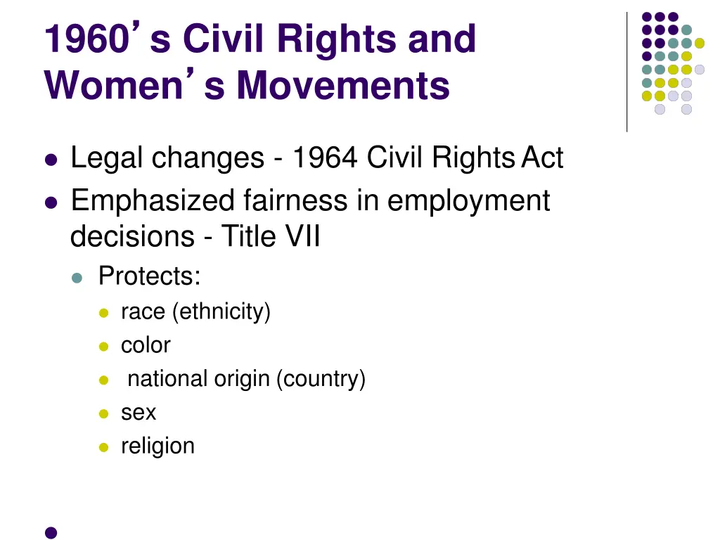 1960 s civil rights and women s movements