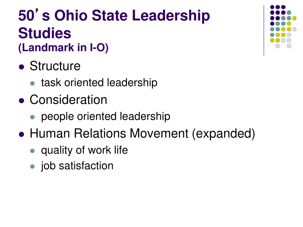 50 s ohio state leadership studies landmark