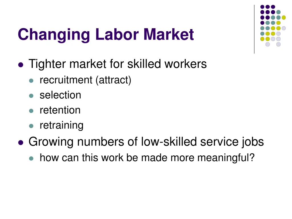 changing labor market