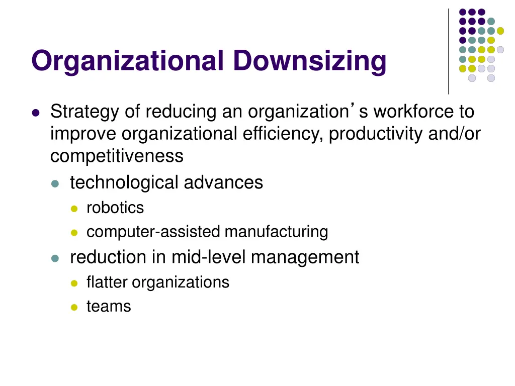 organizational downsizing