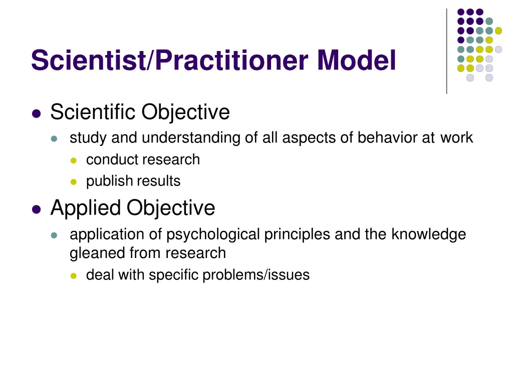 scientist practitioner model