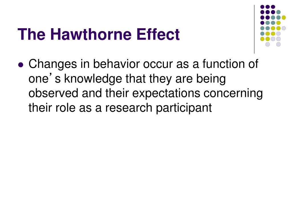 the hawthorne effect