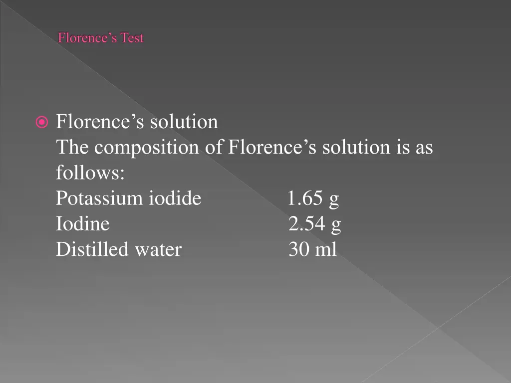 florence s test