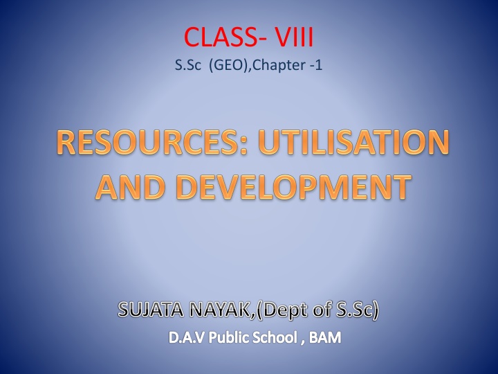 class viii s sc geo chapter 1