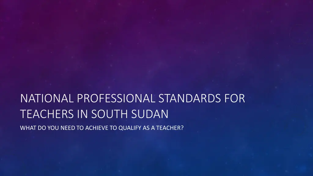 national professional standards for teachers