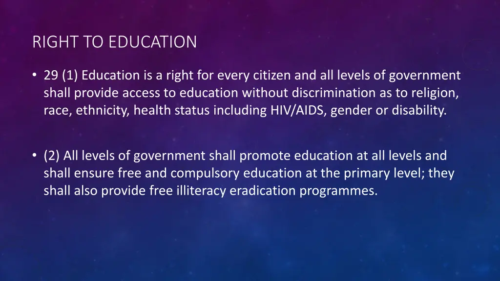 right to education