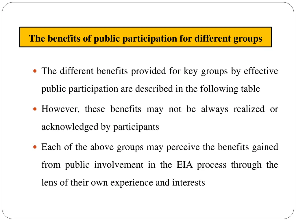 the benefits of public participation