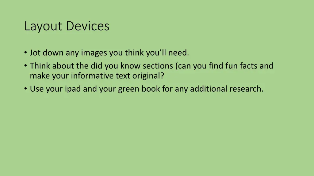 layout devices