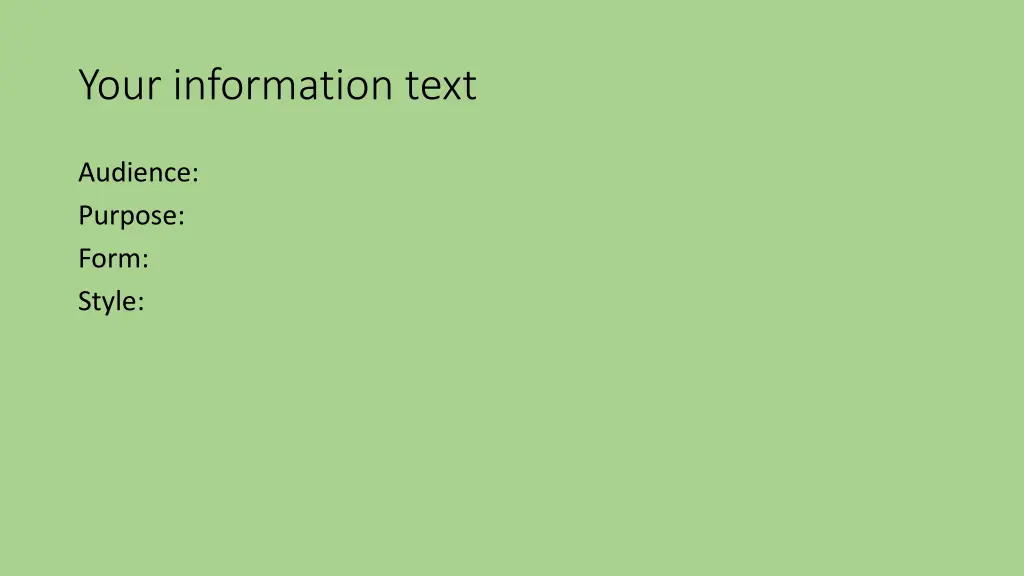 your information text