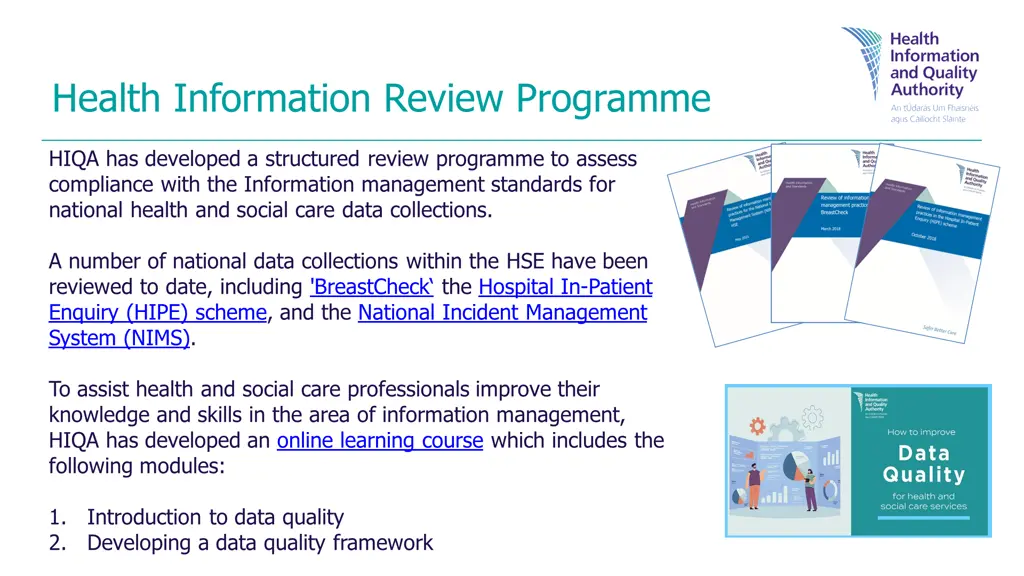 health information review programme