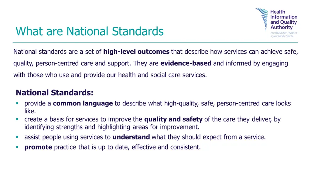 what are national standards