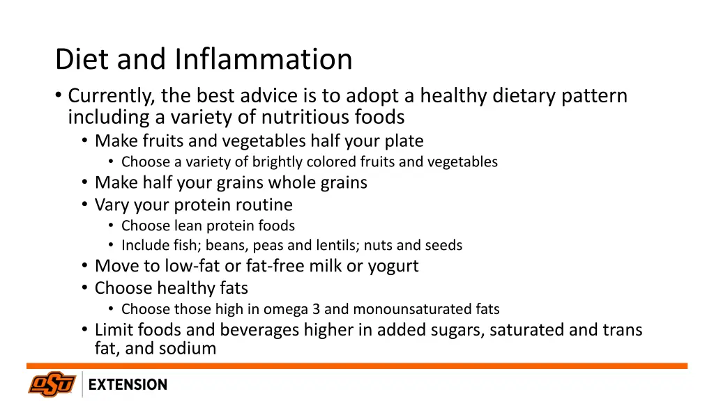 diet and inflammation currently the best advice