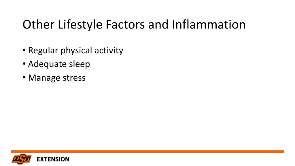 other lifestyle factors and inflammation