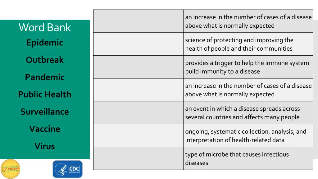 an increase in the number of cases of a disease