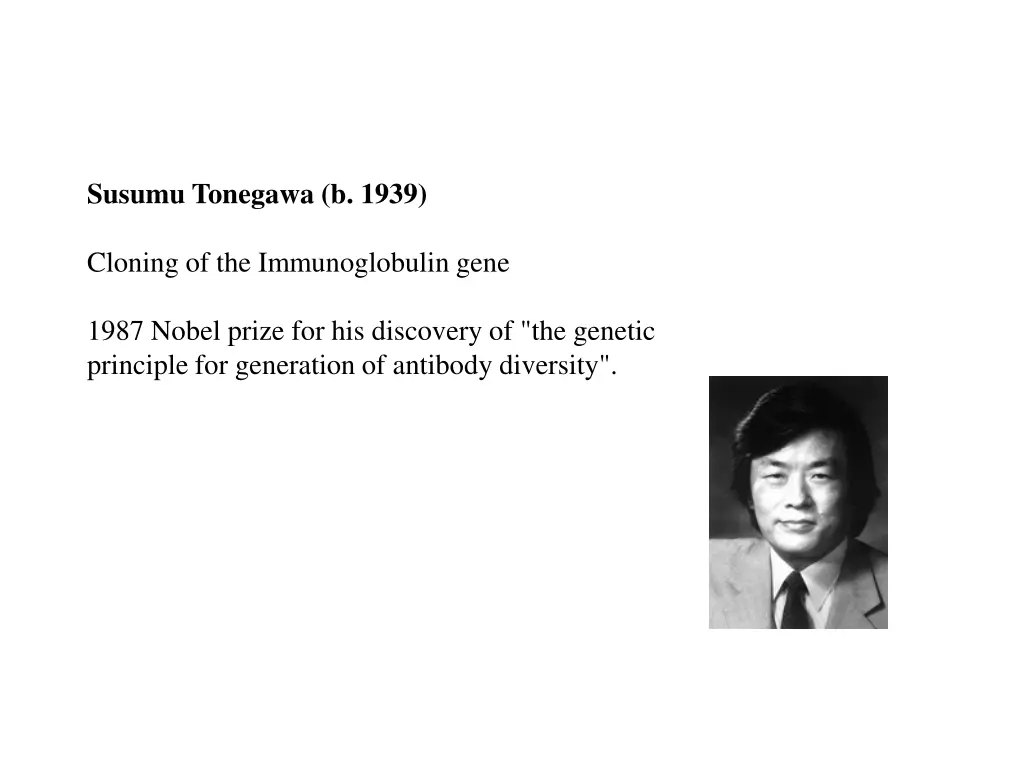 susumu tonegawa b 1939