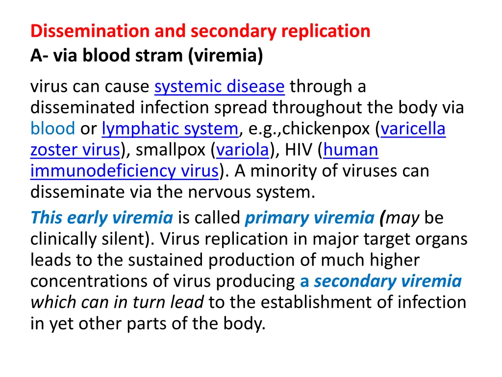 dissemination and secondary replication