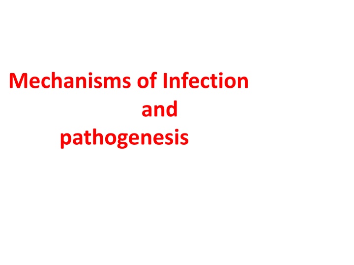 mechanisms of infection