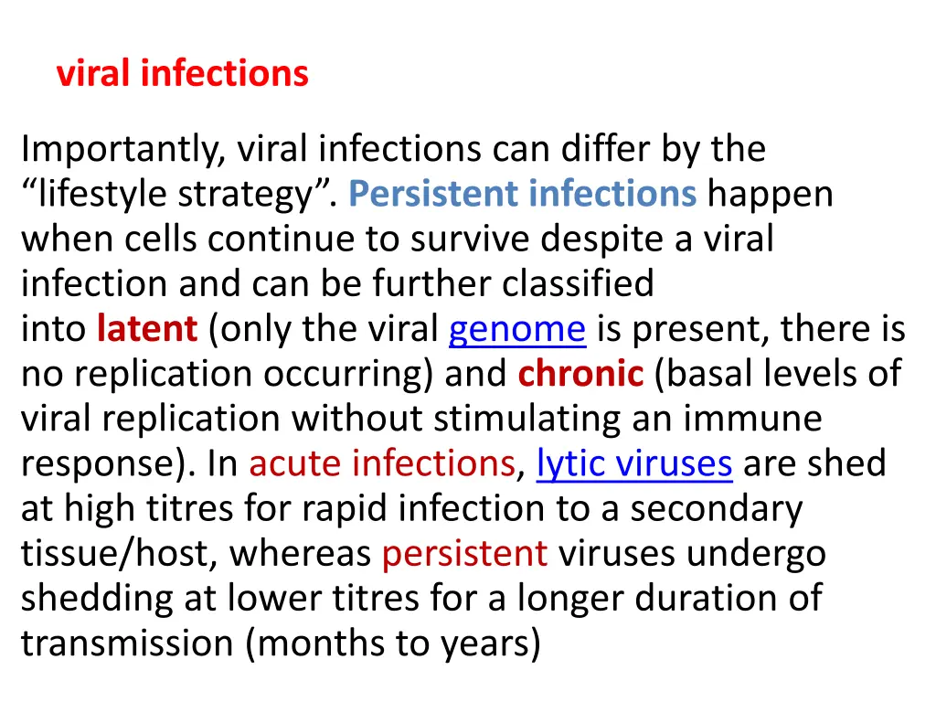 viral infections