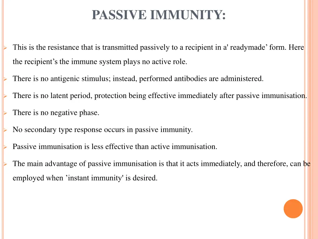 passive immunity