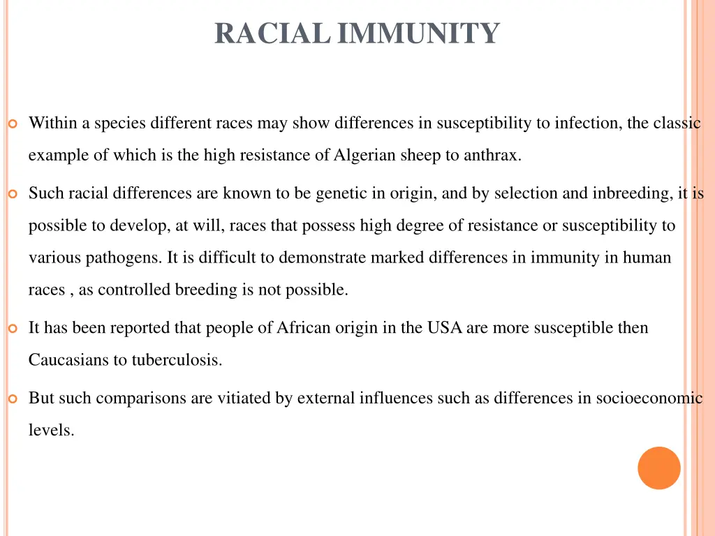 racial immunity